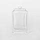 100ml Square clear slant shoulder glass  perfume bottle custom color and logo